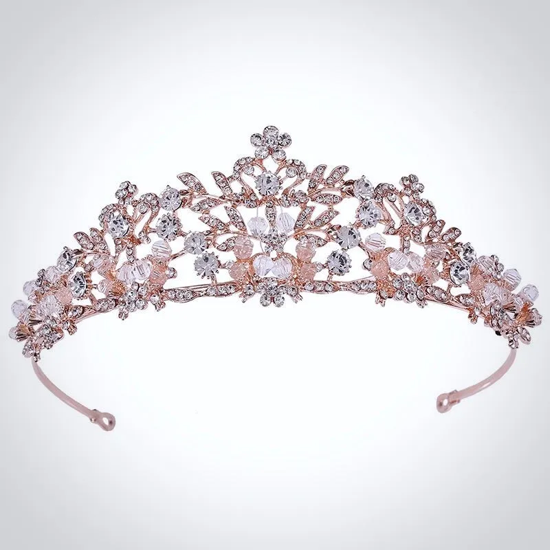 "Simone" - Crystal Bridal Tiara - Available in Silver, Rose Gold and Yellow Gold