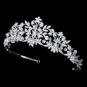 "Simone" - Crystal Bridal Tiara - Available in Silver, Rose Gold and Yellow Gold