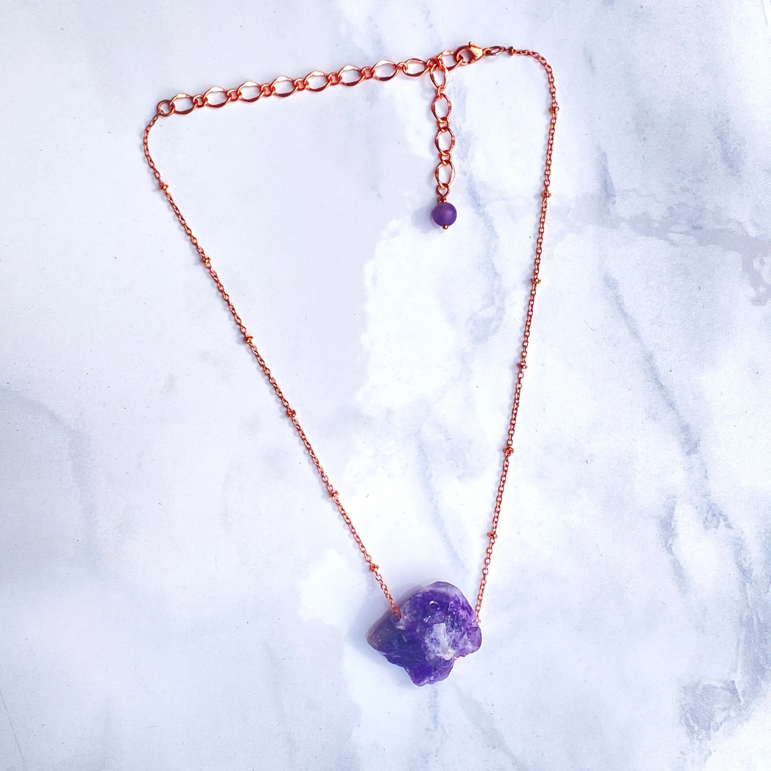 Raw Amethyst Choker Necklace