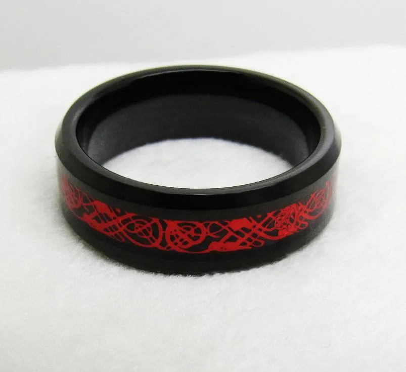 Red Celtic Dragon Rings