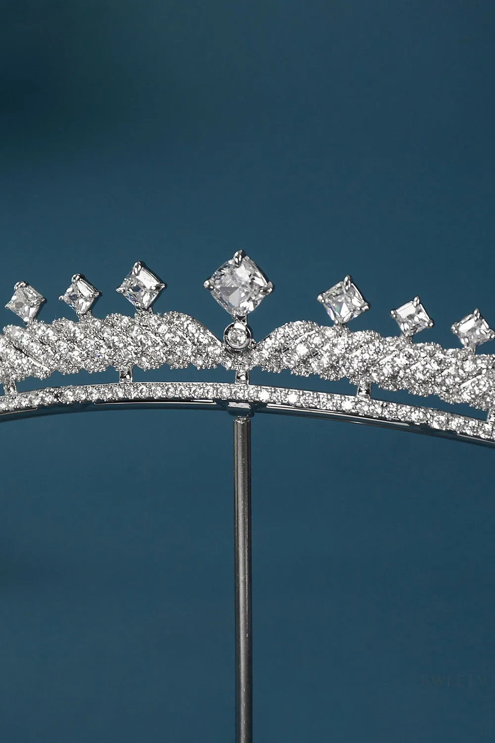 Silver Princess Cascade Zircon Tiara