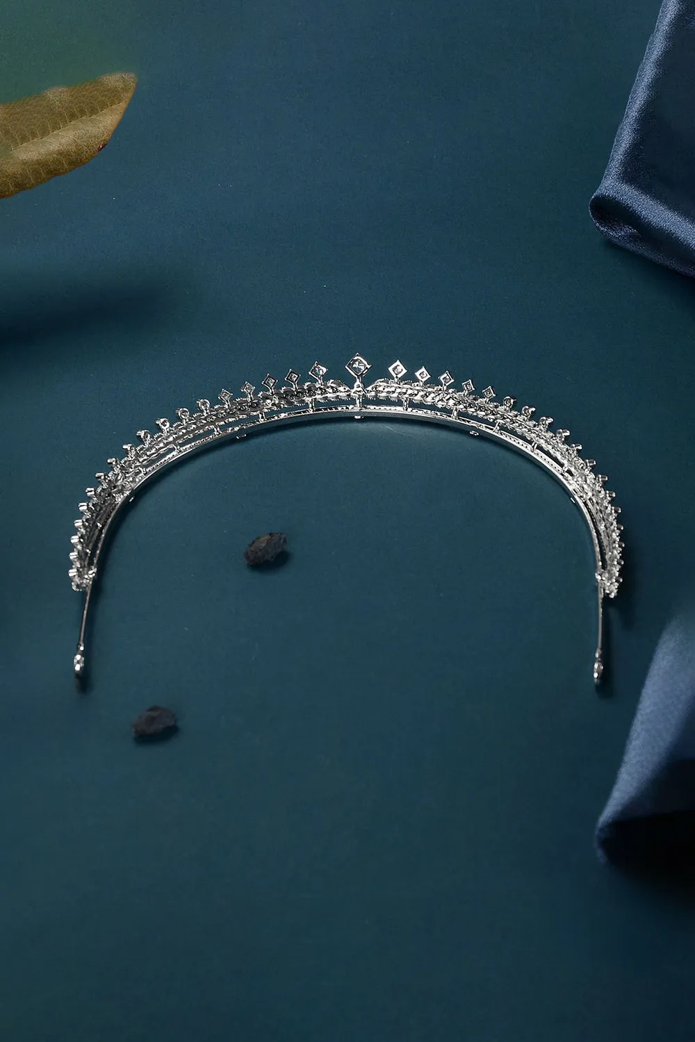 Silver Princess Cascade Zircon Tiara