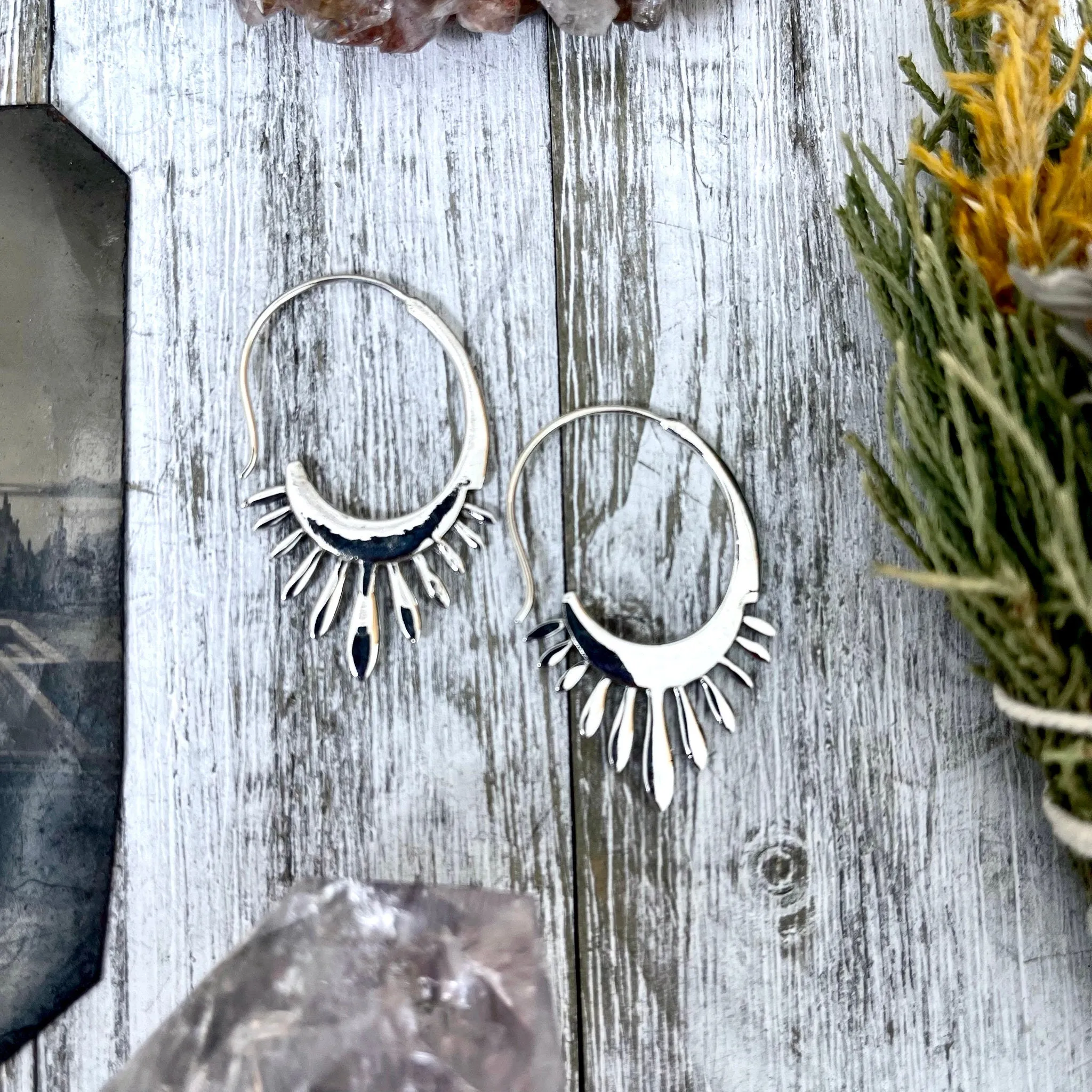 Small Sterling Silver Decorated Earring