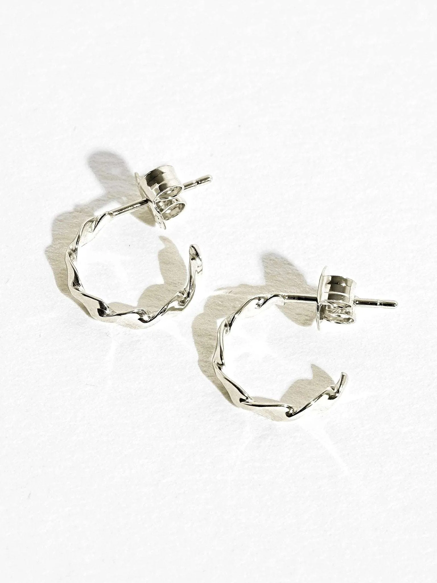 Small Twist Hoop Earrings