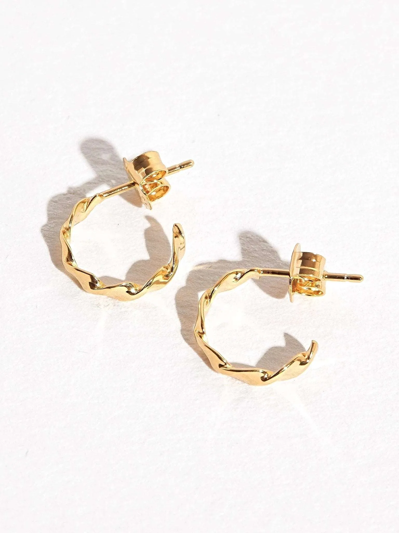 Small Twist Hoop Earrings