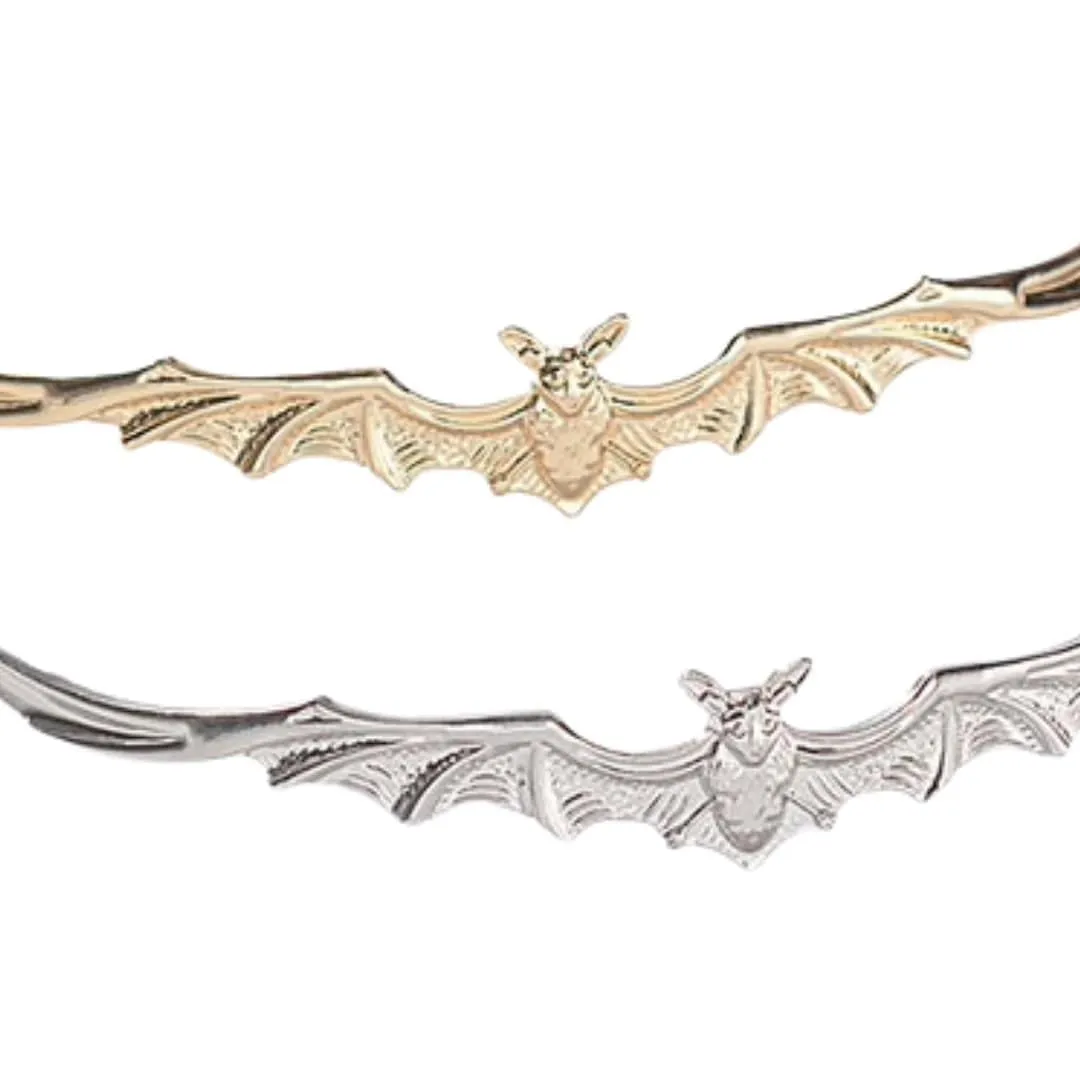The Bullish Store Women's Bat Power Headband Tiara in Silver or Gold
