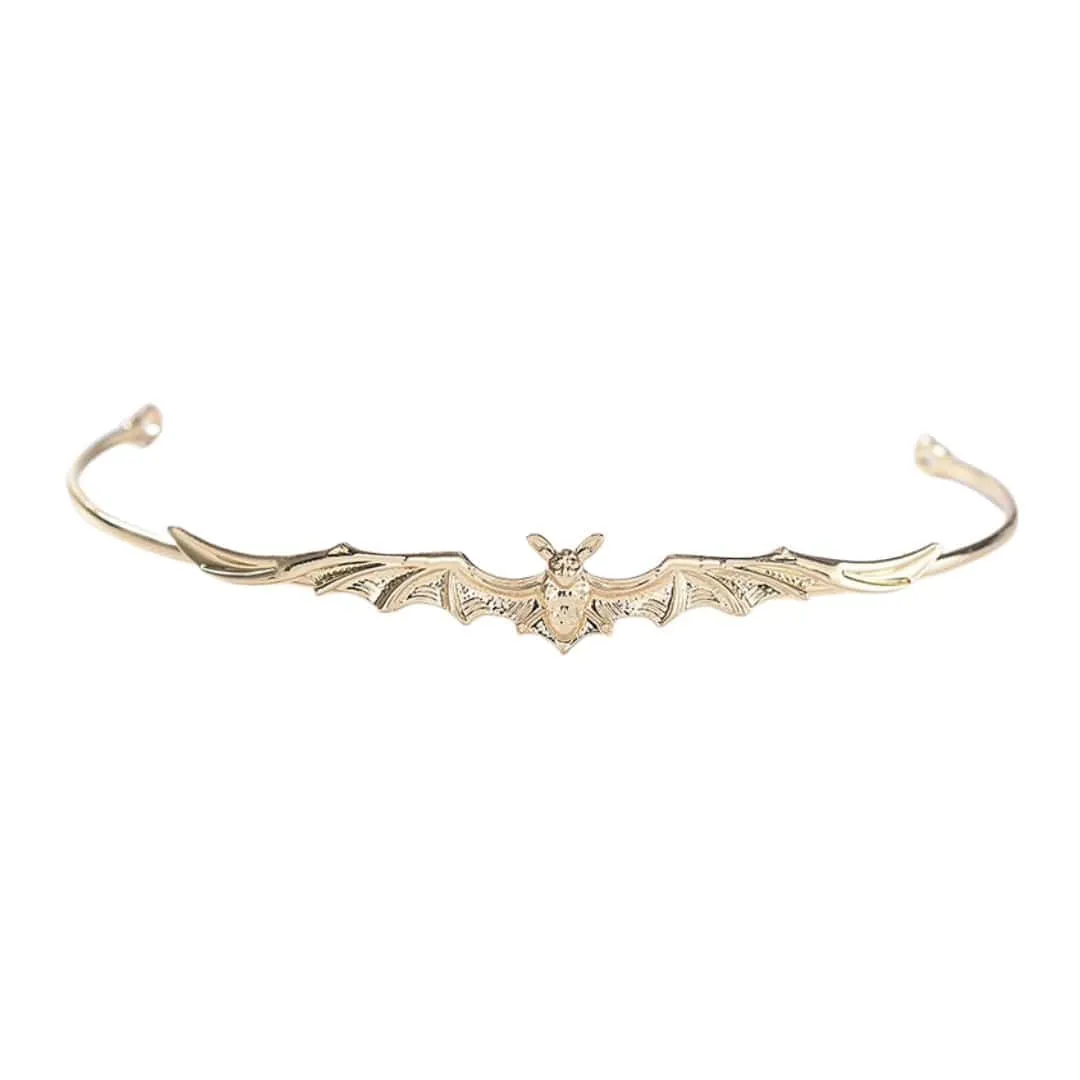 The Bullish Store Women's Bat Power Headband Tiara in Silver or Gold