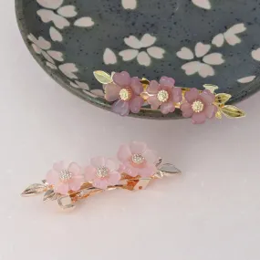 Triple Sakura Hair Barrette
