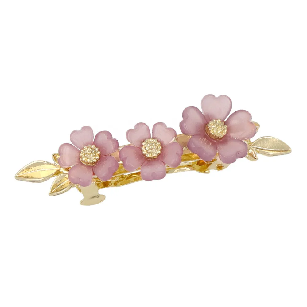 Triple Sakura Hair Barrette