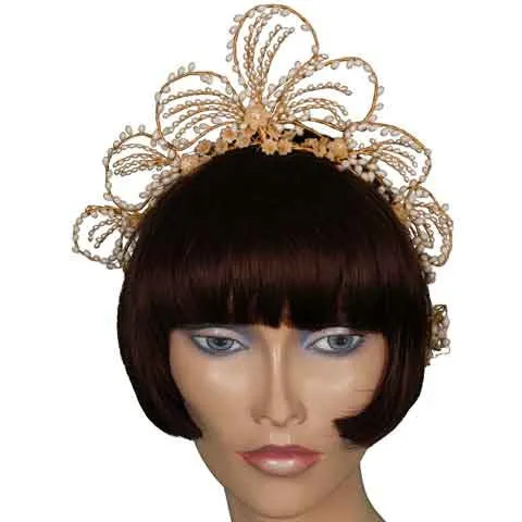 Vintage 1930s Wedding Wax Tiara Bridal Headpiece w Photo & Provenance