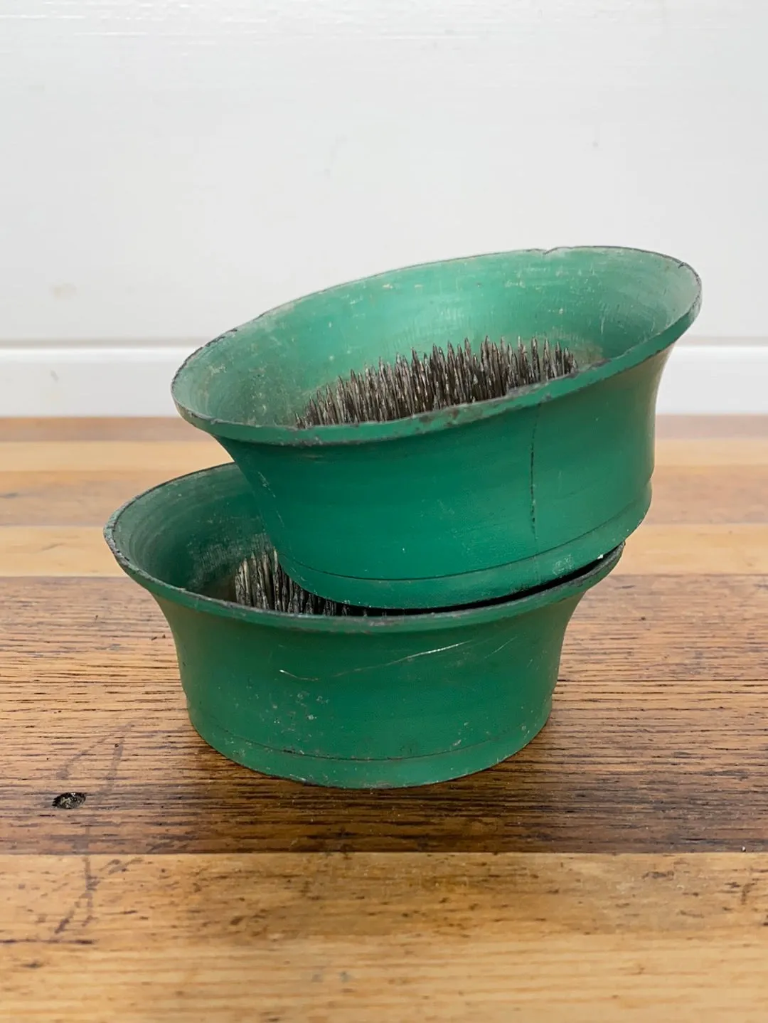 Vintage Flower Frog - Green