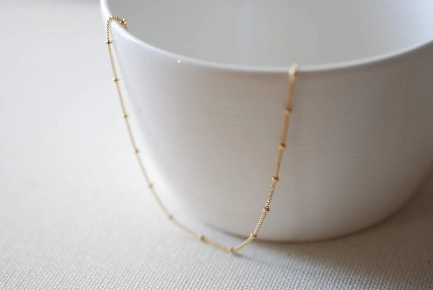 Wholesale 14k Gold Filled Beaded Necklace, Gold Choker Necklace, Gold Satellite Chain, Dew Drops Necklace, Minimalist Necklace,gold beaded chain